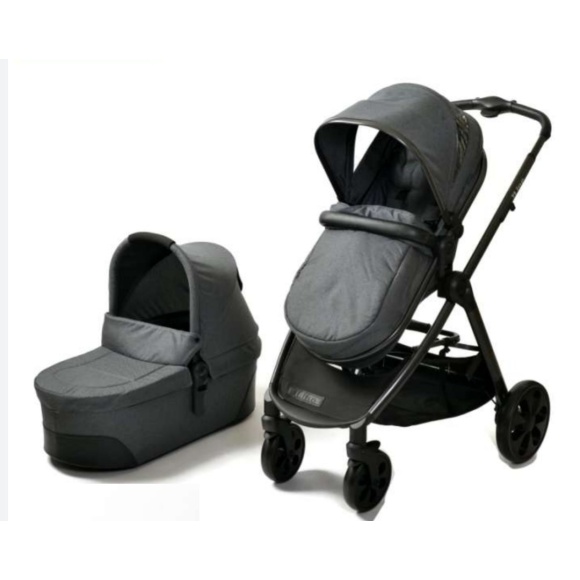 עגלת תינוק משולבת אינפנטי Infanti דגם אקס ליין Xline כולל אמבטיה (שחור/אפור)