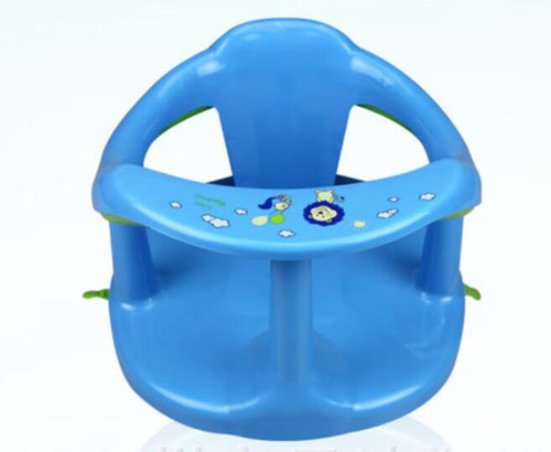 כיסא טבעת אמבטיה לתינוק עם כריות ואקום בטיחותיות – כחול בייבי מישל